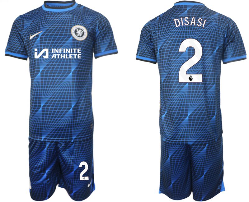 Men 2023-2024 Club Chelsea away blue 2 Soccer Jersey